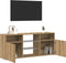 vidaXL - Tv-meubel - met - LED - 120x30x50 - cm - bewerkt - hout - artisanaal - eiken