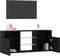 vidaXL - Tv-meubel - met - LED - 120x30x50 - cm - bewerkt - hout - zwart - eiken