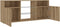vidaXL - Tv-meubel - met - LED - 120x30x50 - cm - bewerkt - hout - artisanaal - eiken