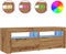 vidaXL - Tv-meubel - met - LED - 120x35x40 - cm - bewerkt - hout - artisanaal - eiken