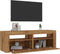 vidaXL - Tv-meubel - met - LED - 120x35x40 - cm - bewerkt - hout - artisanaal - eiken