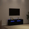 vidaXL - Tv-meubel - met - LED - 120x35x40 - cm - bewerkt - hout - zwart - eiken
