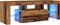 vidaXL - Tv-meubel - met - LED - 120x36,5x40 - cm - bewerkt - hout - oud - hout