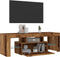 vidaXL - Tv-meubel - met - LED - 120x36,5x40 - cm - bewerkt - hout - oud - hout