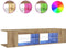 vidaXL - Tv-meubel - met - LED - 135x39x30 - cm - bewerkt - hout - artisanaal - eiken
