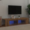 vidaXL - Tv-meubel - met - LED - 135x39x30 - cm - bewerkt - hout - artisanaal - eiken