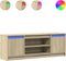 vidaXL - Tv-meubel - met - LED - 139,5x34x50 - cm - bewerkt - hout - sonoma - eikenkleur