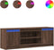 vidaXL - Tv-meubel - met - LED - 139,5x34x50 - cm - bewerkt - hout - bruin - eikenkleur
