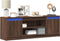 vidaXL - Tv-meubel - met - LED - 139,5x34x50 - cm - bewerkt - hout - bruin - eikenkleur