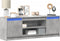 vidaXL - Tv-meubel - met - LED - 139,5x34x50 - cm - bewerkt - hout - betongrijs