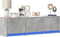 vidaXL - Tv-meubel - met - LED - 140x34x40 - cm - bewerkt - hout - betongrijs
