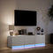 vidaXL - Tv-meubel - met - LED - 140x34x40 - cm - bewerkt - hout - wit