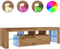 vidaXL - Tv-meubel - met - LED - 140x36,5x40 - cm - bewerkt - hout - artisanaal - eiken