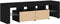 vidaXL - Tv-meubel - met - LED - 140x36,5x40 - cm - bewerkt - hout - zwart - eiken