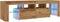 vidaXL - Tv-meubel - met - LED - 140x36,5x40 - cm - bewerkt - hout - artisanaal - eiken