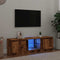 vidaXL - Tv-meubel - met - LED - 140x40x35,5 - cm - bewerkt - hout - oud - houtkleurig