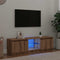 vidaXL - Tv-meubel - met - LED - 140x40x35,5 - cm - bewerkt - hout - artisanaal - eiken