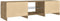 vidaXL - Tv-meubel - met - LED - 140x40x35,5 - cm - bewerkt - hout - artisanaal - eiken