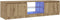 vidaXL - Tv-meubel - met - LED - 140x40x35,5 - cm - bewerkt - hout - artisanaal - eiken