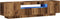 vidaXL - Tv-meubel - met - LED - 160x35x40 - cm - bewerkt - hout - oud - hout