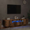 vidaXL - Tv-meubel - met - LED - 160x35x40 - cm - bewerkt - hout - oud - hout