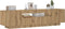 vidaXL - Tv-meubel - met - LED - 160x35x40 - cm - bewerkt - hout - artisanaal - eiken