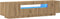 vidaXL - Tv-meubel - met - LED - 160x35x40 - cm - bewerkt - hout - artisanaal - eiken