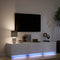 vidaXL - Tv-meubel - met - LED - 165x34x40 - cm - bewerkt - hout - wit