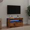 vidaXL - Tv-meubel - met - LED - 75x35x40 - cm - bewerkt - hout - oud - hout