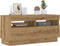 vidaXL - Tv-meubel - met - LED - 80x35x40 - cm - bewerkt - hout - artisanaal - eiken