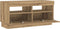 vidaXL - Tv-meubel - met - LED - 80x35x40 - cm - bewerkt - hout - artisanaal - eiken