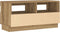 vidaXL - Tv-meubel - met - LED - 80x35x40 - cm - bewerkt - hout - artisanaal - eiken