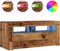 vidaXL - Tv-meubel - met - LED - 90x35x40 - cm - bewerkt - hout - oud - hout