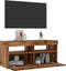vidaXL - Tv-meubel - met - LED - 90x35x40 - cm - bewerkt - hout - oud - hout