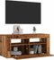 vidaXL - Tv-meubel - met - LED - 90x35x40 - cm - bewerkt - hout - oud - hout