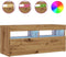 vidaXL - Tv-meubel - met - LED - 90x35x40 - cm - bewerkt - hout - artisanaal - eiken