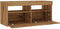 vidaXL - Tv-meubel - met - LED - 90x35x40 - cm - bewerkt - hout - artisanaal - eiken