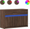 vidaXL - Tv-meubel - met - LED - 91x34x61 - cm - bewerkt - hout - bruin - eikenkleurig