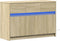 vidaXL - Tv-meubel - met - LED - 91x34x61 - cm - bewerkt - hout - sonoma - eikenkleurig
