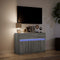 vidaXL - Tv-meubel - met - LED - 91x34x61 - cm - bewerkt - hout - grijs - sonoma - eiken