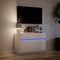 vidaXL - Tv-meubel - met - LED - 91x34x61 - cm - bewerkt - hout - wit