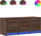 vidaXL - Tv-meubel - met - LED - 97x34x40 - cm - bewerkt - hout - bruin - eikenkleurig