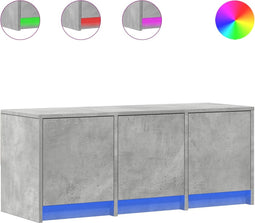 vidaXL - Tv-meubel - met - LED - 97x34x40 - cm - bewerkt - hout - betongrijs