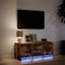 vidaXL - Tv-meubel - met - LED - 97x34x40 - cm - bewerkt - hout - gerookt - eikenkleur