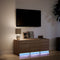 vidaXL - Tv-meubel - met - LED - 97x34x40 - cm - bewerkt - hout - bruin - eikenkleurig