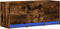 vidaXL - Tv-meubel - met - LED - 97x34x40 - cm - bewerkt - hout - gerookt - eikenkleur