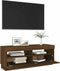 vidaXL - Tv-meubel - met - LED-verlichting - 100x35x40 - cm - bruin - eikenkleur