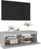 vidaXL - Tv-meubel - met - LED-verlichting - 100x35x40 - cm - grijs - sonoma - eiken
