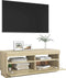 vidaXL - Tv-meubel - met - LED-verlichting - 100x35x40 - cm - sonoma - eikenkleurig