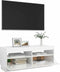 vidaXL - Tv-meubel - met - LED-verlichting - 100x35x40 - cm - hoogglans - wit